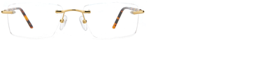 Men Cristal Eyeglasses: Curry - Gold - SpecSMART Eye Clinic (Front View)